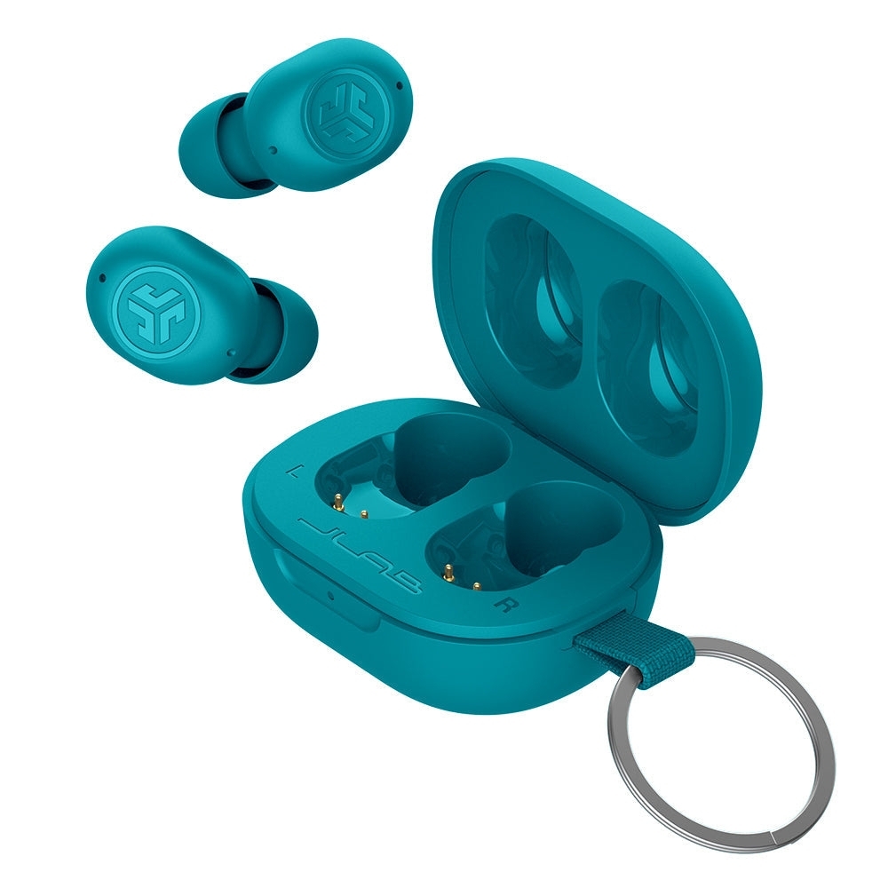 Jlab JBuds Mini True Wireless Multipoint Bluetooth Earbud Headphones Aqua Teal - Picture 3 of 14